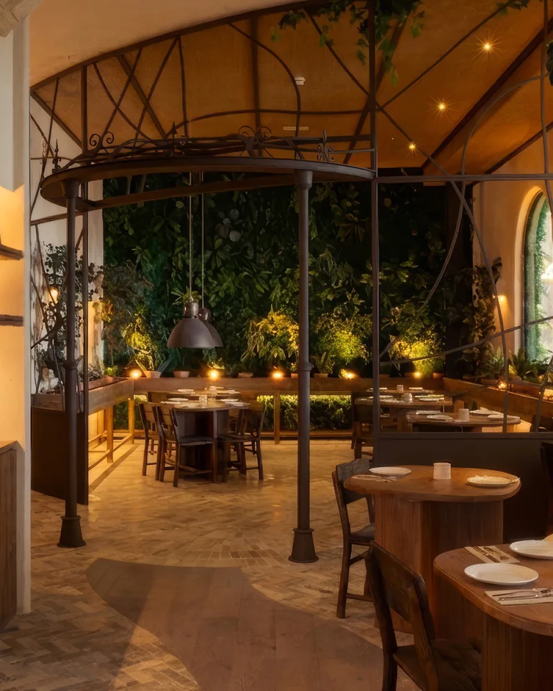 Interior of Begin Botanical restaurant