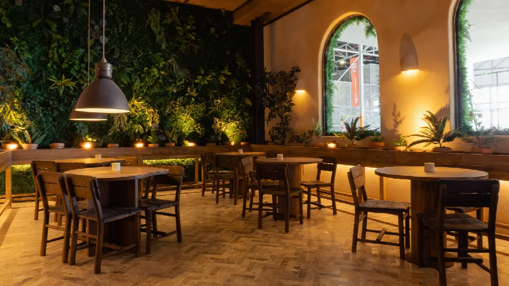 Interior area of Begin Botanical restaurant