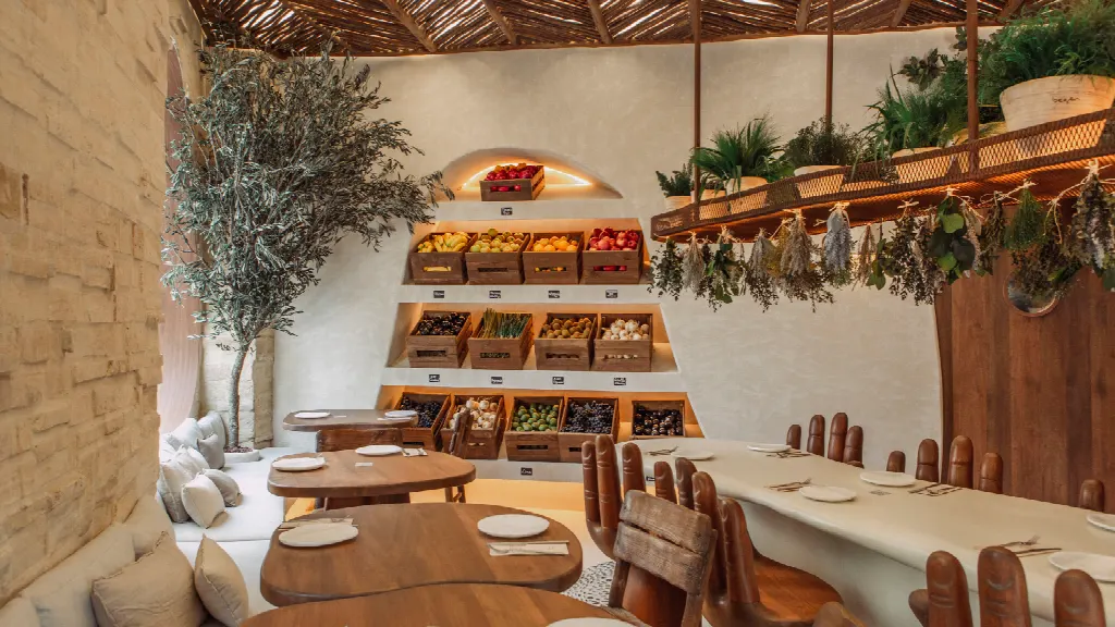 Zona interior del restaurante Begin Huerta