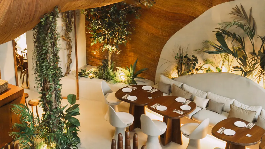 Interior area of Begin Jungle restaurant