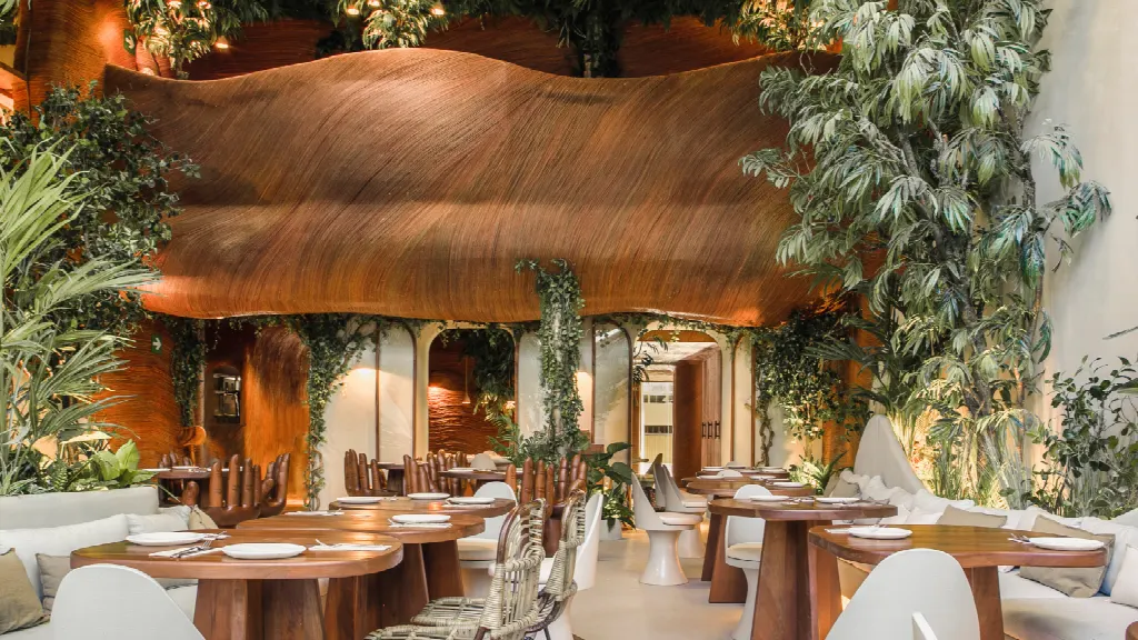 Interior area of Begin Jungle restaurant