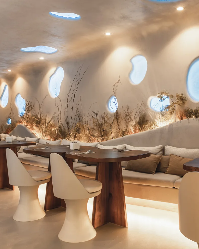 Interior of Begin Marine Depths restaurant