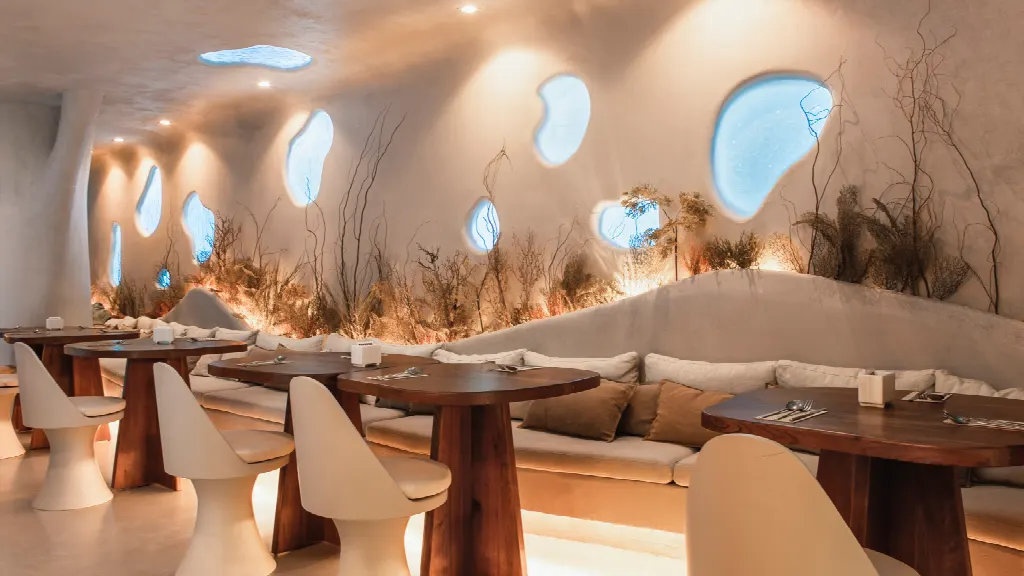 Interior area of Begin Marine Depths restaurant